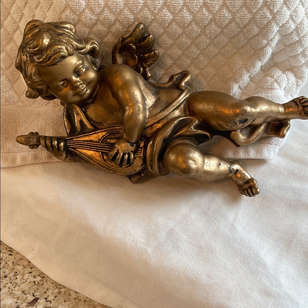 Gold Cherub Wall Decor
